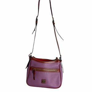 DOONEY & BOURKE pebble piper leather Presley crossbody purse dark mauve